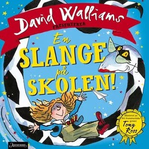 Omslag: "En slange på skolen" av David Walliams