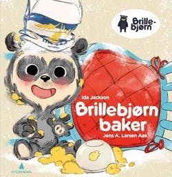 Omslag: "Brillebjørn baker" av Ida Sofie Søland Jackson